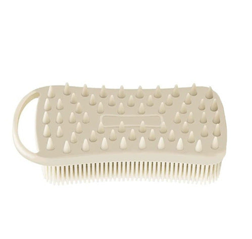 New Square Bath Brush with Hanging Rope Double-sided Silicone