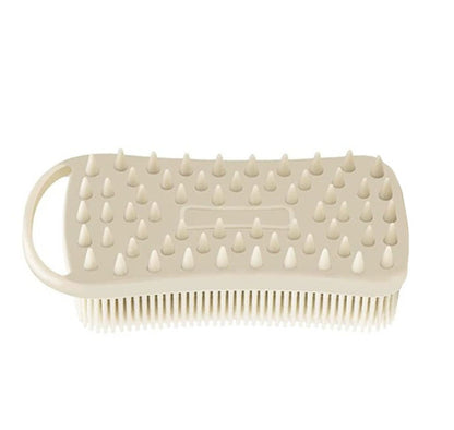 New Square Bath Brush with Hanging Rope Double-sided Silicone