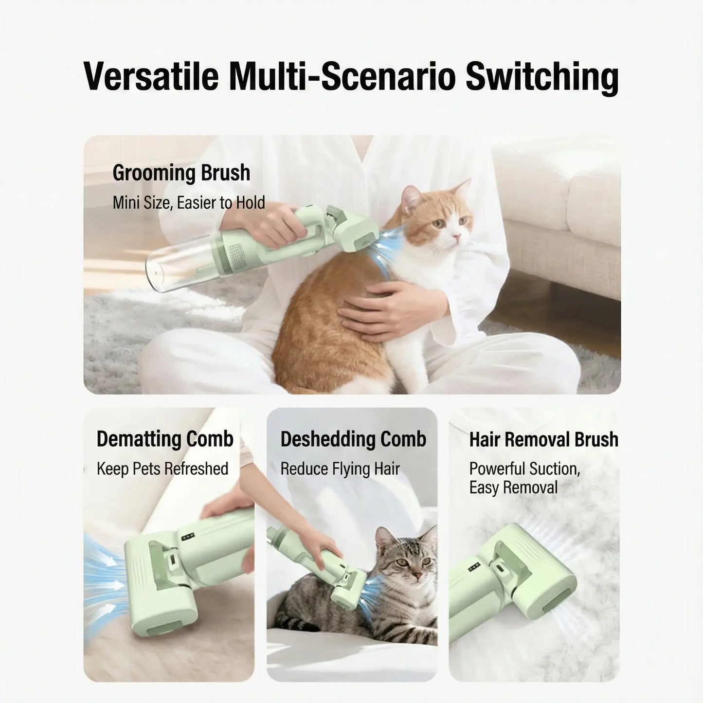 Portable Pet vacuum cleaner all-in-one machine hair care device suction hair comb massage comb source manufacturer hair removal float hair cleaning